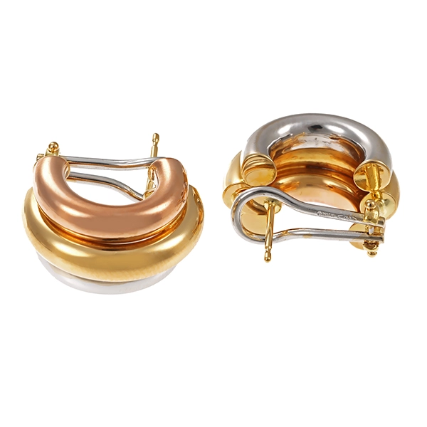 Clip-Stecker, 18K, Rot/Weiß-/Gelbgold