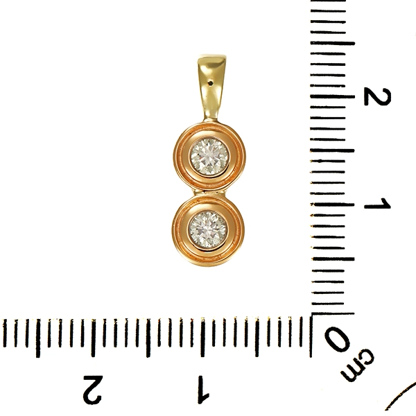 Anhänger, 14K, Gelbgold, Brillanten 0,30 ct