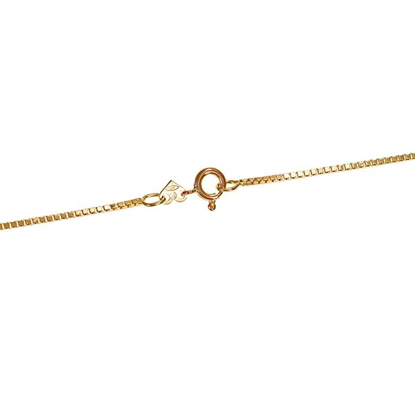 Collierkette, 14K, gelbgold, Venezianer, 45,5cm