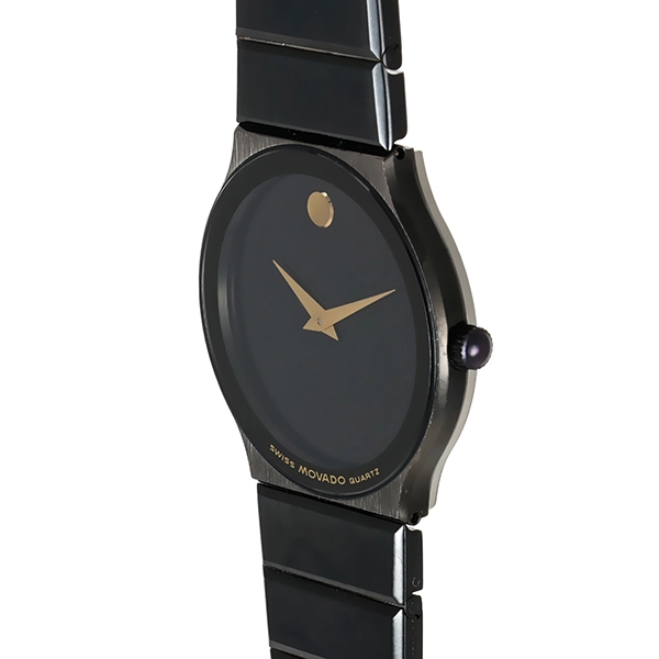 Damenuhr, Movado 'Museum' geschwärzt, Quartz