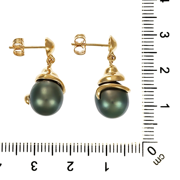 Steckhänger, 14K, Gelbgold, Perlen