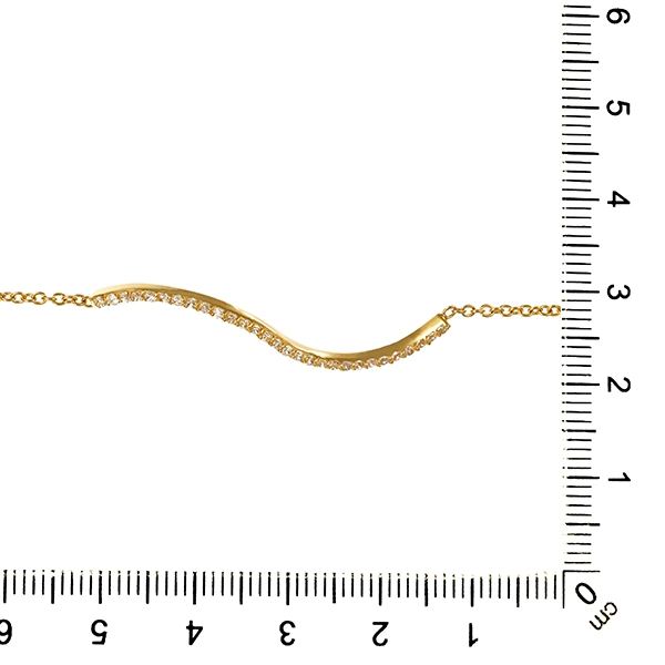 Armband, 18K, Gelbgold, Zirkonia
