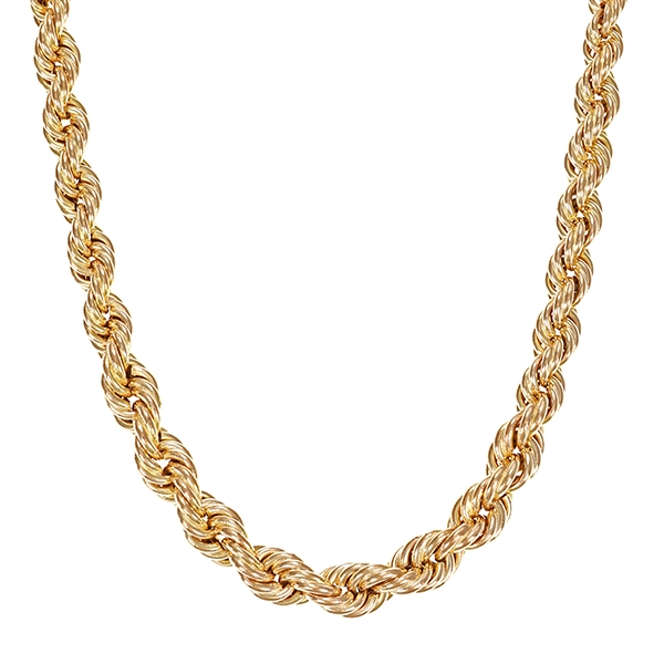Goldkette, 8K, Gelbgold, Kordel-