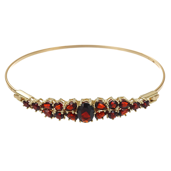 Armreif, 8K, Gelbgold, Granat