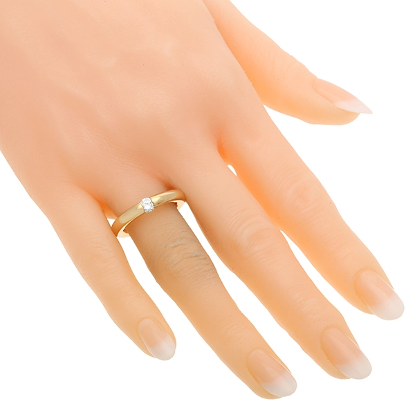 Diamantring, 18K, Gelbgold, Brillant 0,26 ct
