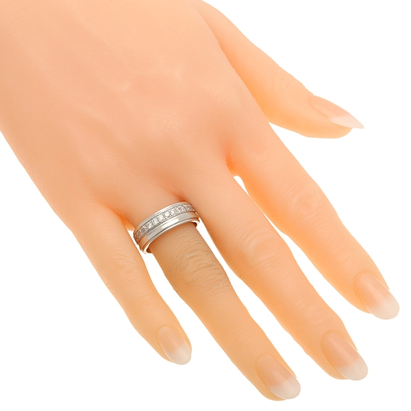 Ring, 14K, Weißgold, Zirkonia
