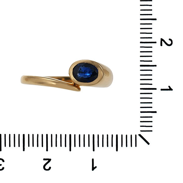 Ring, 14K, Gelbgold, Saphir