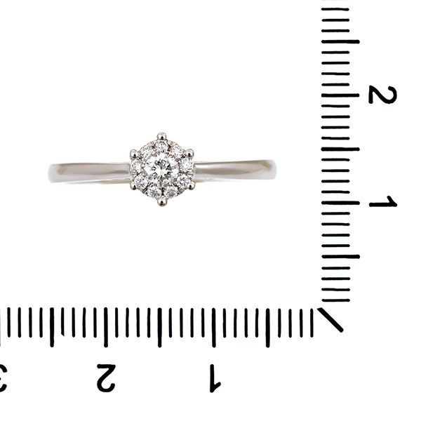 Diamantring, 14K, Weißgold, Brillanten