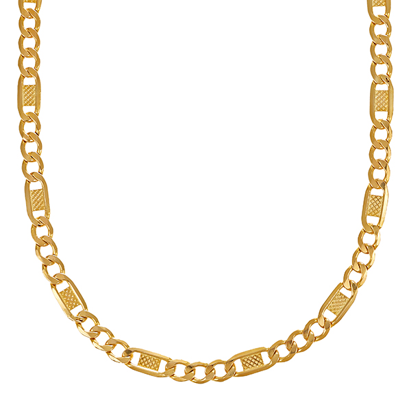 Goldkette, 14K, Gelbgold, Figaro-