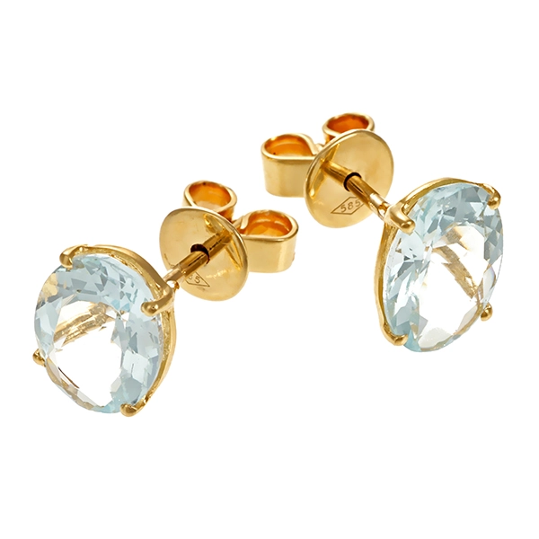 Ohrstecker, 14K, Gelbgold, Beryll