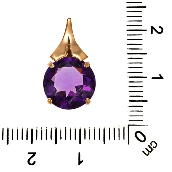 Anhänger, 8K, Rotgold, Amethyst
