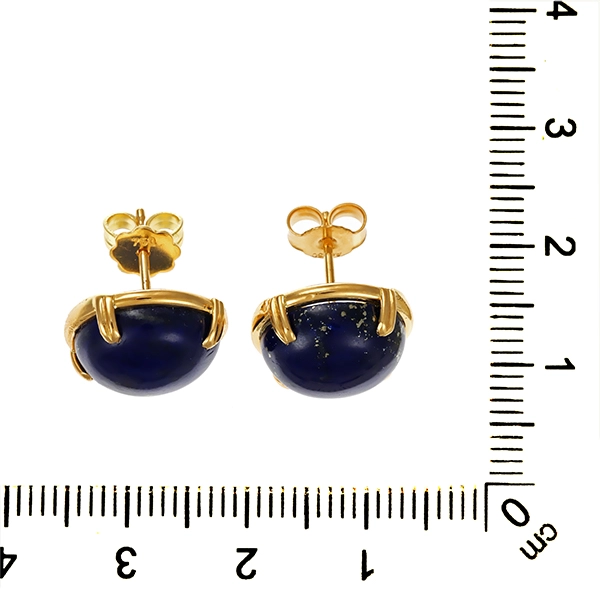Ohrstecker, 18K, Gelbgold, Lapis