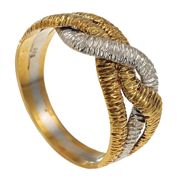 Ring, 14K, Gelb-/Weißgold