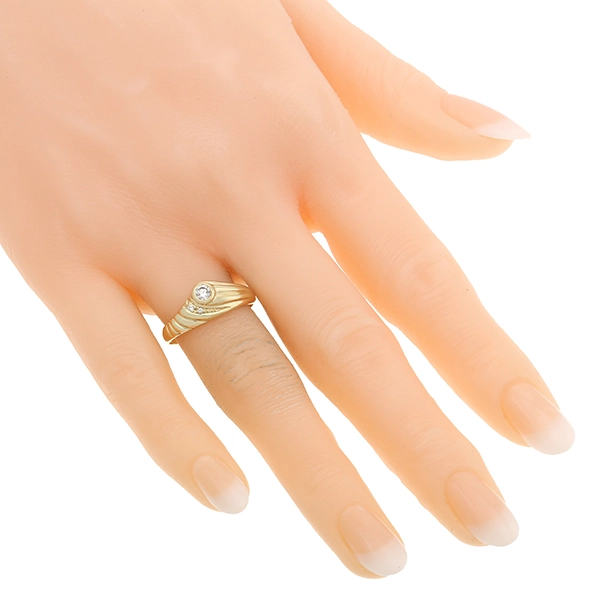 Diamantring, 14K, Gelbgold, Brillanten 0,15 ct