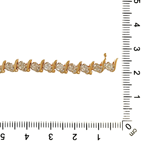 Armband, 14K, Gelbgold, Brillanten