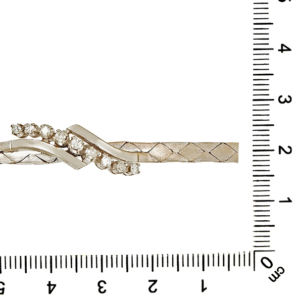 Armband, 14K, Weißgold, Diamanten 0,36 ct