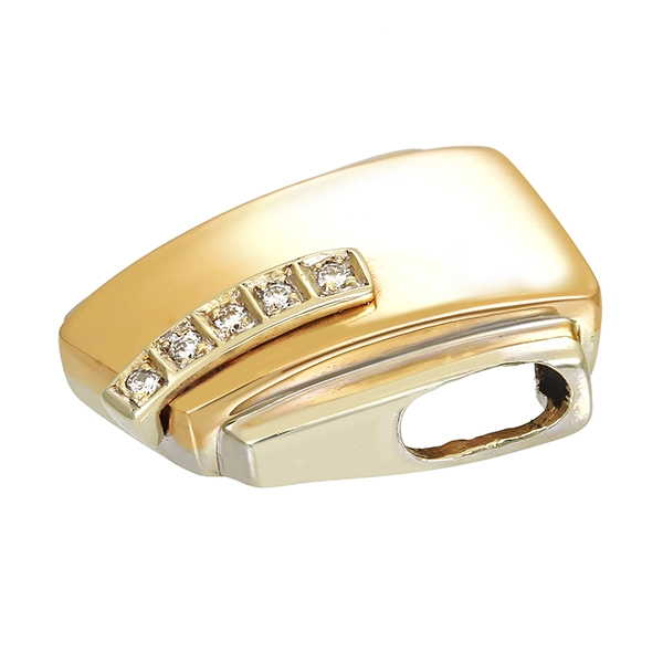 Anhänger, 14K, Gelb-/Weißgold, Brillant