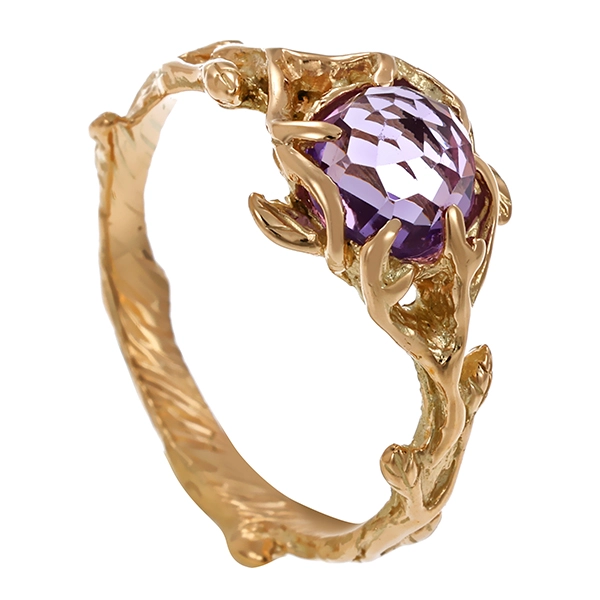 RIng, 14K, Gelbgold, Amethyst, U50