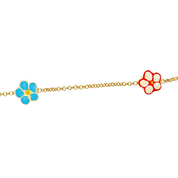 Armband, 18K, Gelbgold, Emaille