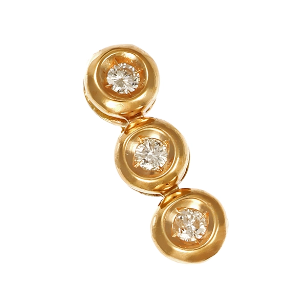 Anhänger, 14K, Gelbgold, Brillanten