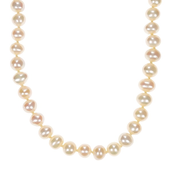 Perlenkette, 14K, Gelbgold