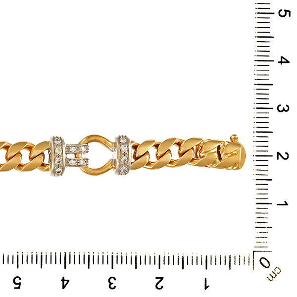 Armband, 18K, Gelb-/Weißgold, Brillanten
