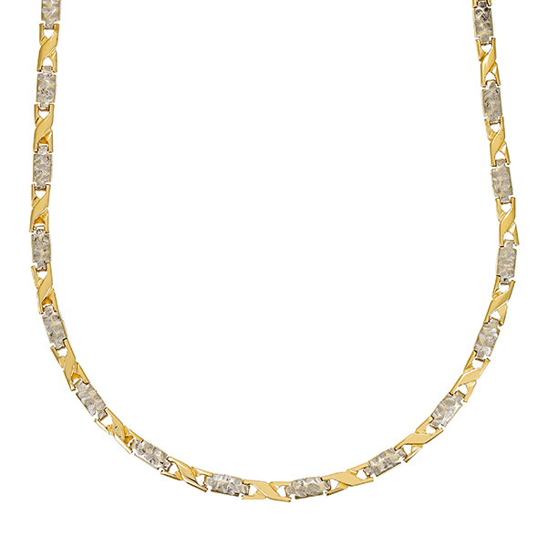 Goldkette, 14K, Gelb-/Weißgold