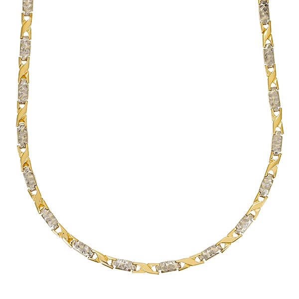 Goldkette, 14K, Gelb-/Weißgold