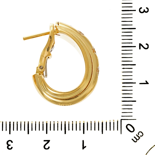 Clip-Stecker, 18K, Gelb-/Weißgold, Brillanten 0,60 ct