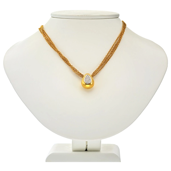 Collier, 18K, Gelbgold, Brillanten
