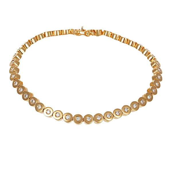 Armband, 14K, Gelbgold, Brillant 1,00 ct, Christ