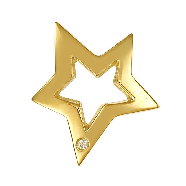 Anhänger, 14K, Gelbgold, Brillant, Stern