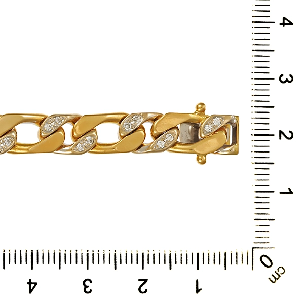 Armband, 14K, Gelb-/Weißgold, Brillanten 0,50 ct