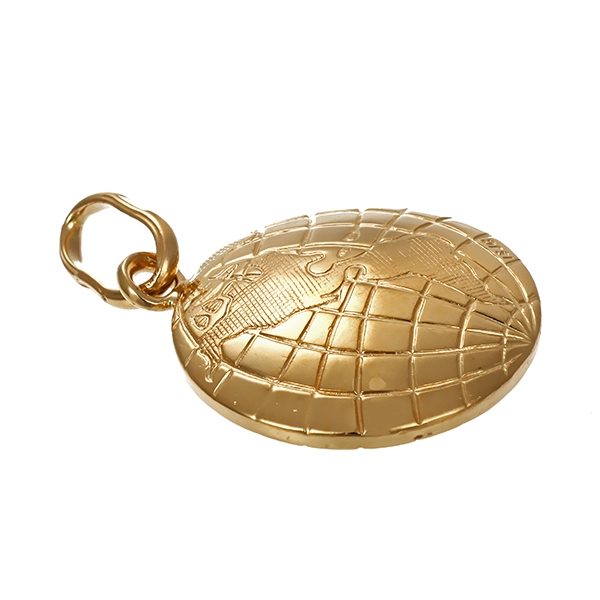 Anhänger, 14K, Gelbgold, Erdkugel