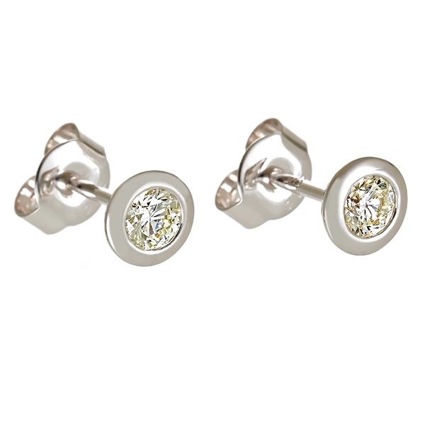 Ohrstecker, 14K, Weißgold, Brillanten