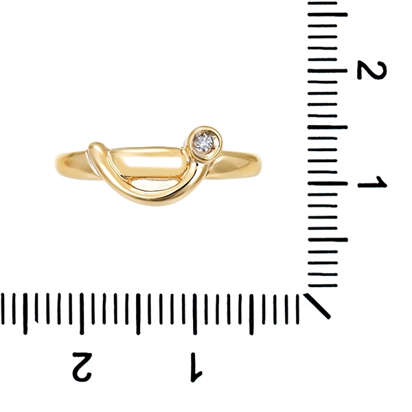 Diamantring, 14K, Gelb-/Weißgold, Brillant