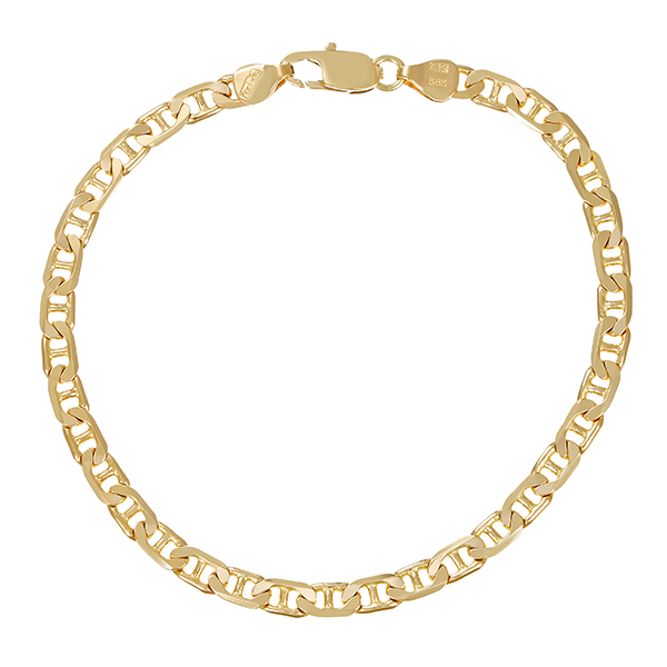 Armband, 14K, Gelbgold, Stegpanzer