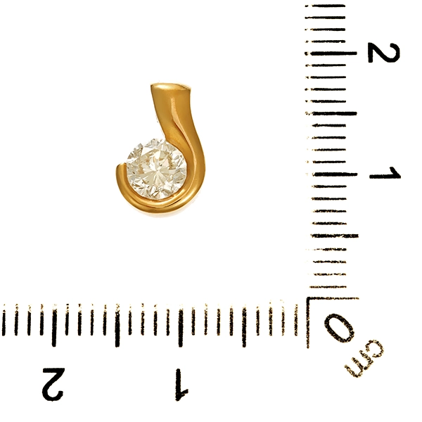 Anhänger, 14K, Gelbgold, Brillant 0,54 ct