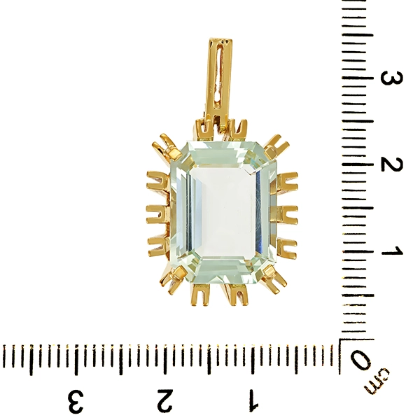 Anhänger, 14K, Gelbgold, Beryll