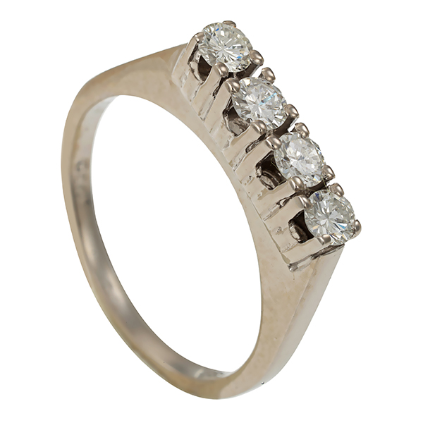 Diamantring, 14K, Weißgold, Brillanten 0,36 ct