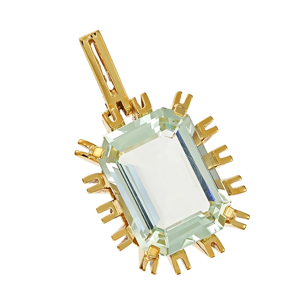 Anhänger, 14K, Gelbgold, Beryll