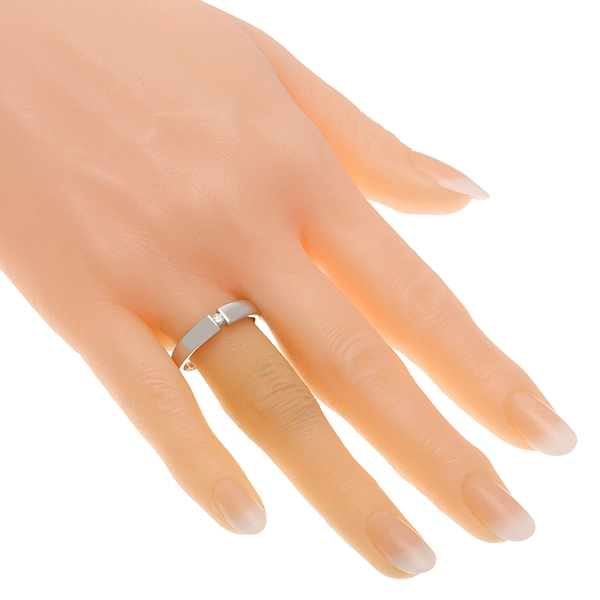 Diamantring, 8K, Weißgold, Brillant