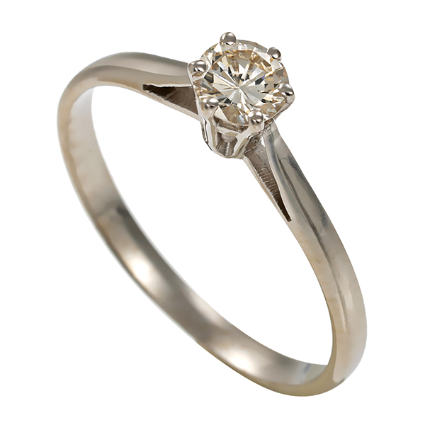 Brillantring, 18K, Weißgold, 0,25ct