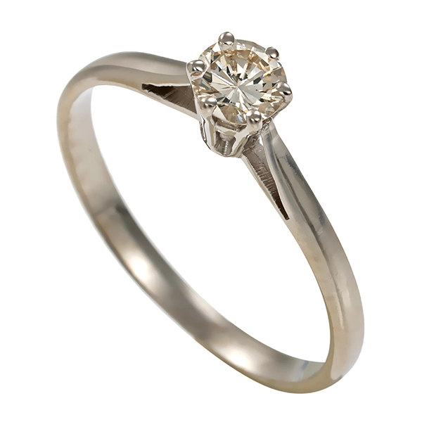 Brillantring, 18K, Weißgold, 0,25ct