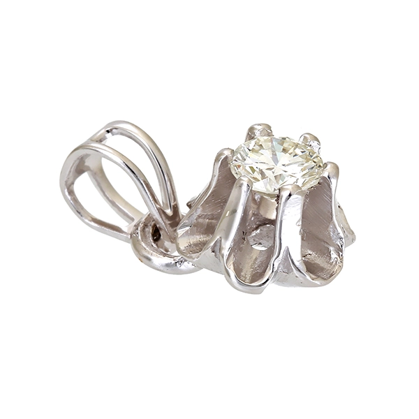 Anhänger, 14K, Weißgold, Brillant