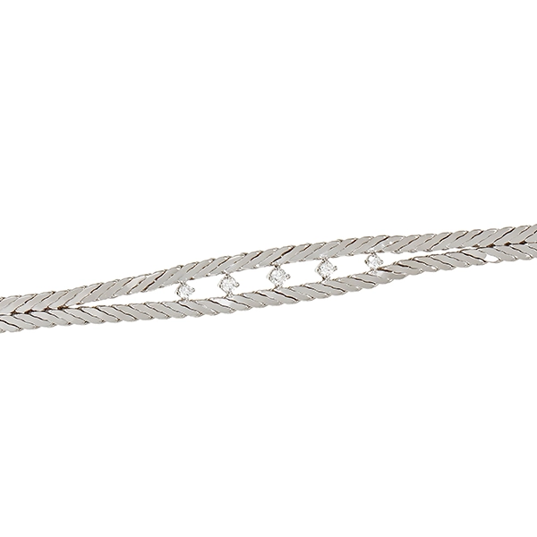 Armband, 14K, Weißgold, Brillant