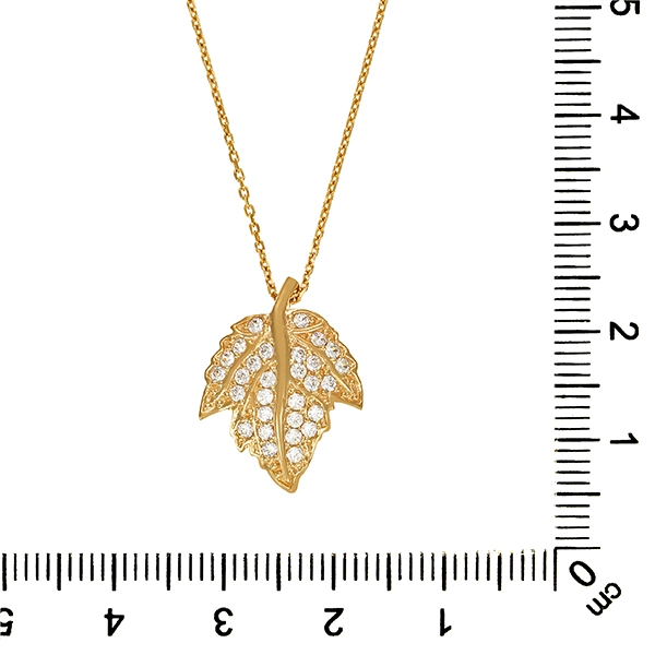 Collier, 14K, Gelbgold, Zirkonia