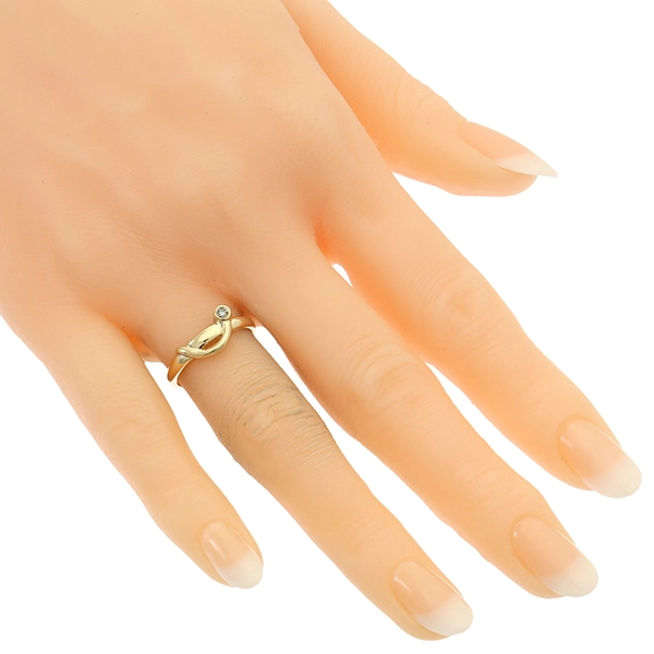 Diamantring, 14K, Gelb-/Weißgold, Brillant