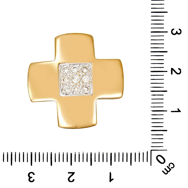 Anhänger, 14K, Gelbgold, Brillanten