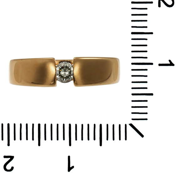 Diamantring, 14K, Gelbgold, Brillant 0,12 ct